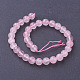 Chapelets de perles en quartz rose naturel G-C076-6mm-3-2