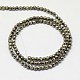 Natural Pyrite Beads Strands G-L031-2.5mm-03-3