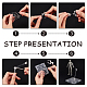 FINGERINSPIRE 4 Pcs Action Figure Stands Clear Doll Model Support Stand with 4x4x0.4 inch 25 Holes Base ODIS-WH0038-10-3