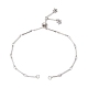 Brass Bar Link Chain Bracelet Making AJEW-JB01186-01-2