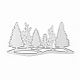 クリスマスツリー炭素鋼切断ダイステンシル  DIYスクラップブッキング/フォトアルバム用  装飾的なエンボス印刷紙のカード  マットプラチナカラー  53x106x0.8mm DIY-R079-053-1