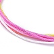 Bracelets multi-brins en fils de polyester teints par segment BJEW-JB05672-03-2
