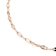 Placage ionique (ip) 304 collier de chaîne en acier inoxydable pour hommes femmes NJEW-E076-02RG-2