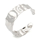 Не тускнеющие текстурированные открытые браслеты-манжеты из нержавеющей стали 304 для женщин STAS-M001-15P-1