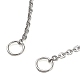 Piezas de collar de cadenas tipo cable de plata de ley 925 chapadas en rodio STER-B001-01P-3