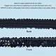 PandaHall Elite プラスチックスパンコール弾性トリム  スパンコールリボン  装飾アクセサリー  ブラック  25x1.5mm  10 m /ロール PVC-PH0001-06-2