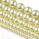 Gefärbten Glasperlen runde Perlen-Stränge HY-X0001-08-1