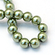 Cottura dipinto di perle di vetro perlato fili di perline rotondo X-HY-Q330-8mm-49-4