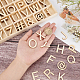Set di lettere a~z in legno grezzo e simboli DJEW-WH0015-35-5
