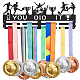 Superdantサッカーメダルハンガーディスプレイあなたはそれをしましたメダルディスプレイラックメダル用ウォールマウントリボンディスプレイホルダーラックハンガー装飾鉄フックサッカー選手キッズギフト ODIS-WH0021-703-1