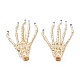 Halloween Skeleton Hands Bone Hair Clips PHAR-B086-01G-1