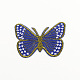 Бабочка аксессуары костюма компьютеризированной вышивке ткань утюг на патчи AJEW-S057-M12-2