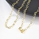 Ожерелье из латунных цепочек с сердечком для женщин NJEW-P265-39G-3