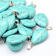 Teardrop Natural & Synthetic Mixed Stone Pendants G-Q368-M-2