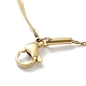 201 collier double épaisseur en acier inoxydable avec boule ronde perlée pour femme NJEW-D055-01G-3
