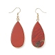 Boucles d'oreilles pendantes en forme de larme avec pierres précieuses naturelles EJEW-G331-01G-4
