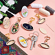 OLYCRAFT 12Pcs Blanks Wood Keychain Mini Embroidery Hoops Keychain with Lobster Clasp Wood Round Embroidery Hoops Oval Tray Wood Keychain for Embroidery Display DIY Pendant Crafts KEYC-AB00002-4