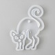 Moldes de silicona colgante con forma de gato diy de halloween DIY-P006-40-2