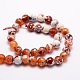 Dyed Natural Agate Faceted Round Beads Strands G-E320C-8mm-06-2
