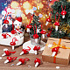 キノコ羊毛フェルト吊り下げペンダント装飾  クリスマスツリーの装飾アクセサリー用  ファイヤーブリック  100~110mm AJEW-WH0326-99-5