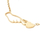 Enamel Gesture Heart Pendant with 304 Stainless Steel Cable Chains for Women NJEW-P262-04G-3