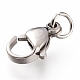 304 Stainless Steel Lobster Claw Clasps STAS-G240-01D-P-4
