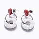 (vente d'usine de fêtes de bijoux) 304 boucles d'oreilles pendantes en acier inoxydable EJEW-L225-007-2