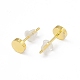 Brass Flat Round Stud Earrings for Women EJEW-P211-06G-2