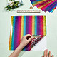 Craspire 7 fogli adesivi impermeabili a colori sfumati arcobaleno per animali domestici DIY-CP0007-13-3