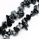 Classic Natural Snowflake Obsidian Beaded Necklaces NJEW-L064-21-2