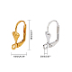 SUPERFINDINGS 120pcs 3 Colors Hypoallergenic Earring Hooks Brass Leverback Earrings French Hook Ear Wire with Open Loop for Jewelry Making 18x10mm KK-FH0001-16-2