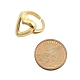 Латунные открытые манжеты для женщин RJEW-F171-01G-01-3