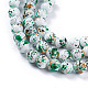 Hebras opacas de perlas de vidrio pintadas para hornear GLAA-L024-A-25-2