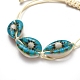 Bracelets en perles tressées coquillage imprimé BJEW-JB05053-06-3
