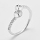 Ajustable 925 anillos de pun ¢ o de plata esterlina STER-K038-072P-1