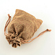 ポリエステル模造黄麻布包装袋巾着袋  ペルー  13.5x9.5cm X-ABAG-R004-14x10cm-03-3