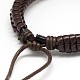 Trendy Unisex Casual Style Leather Wrapped PU Leather Bracelets BJEW-L308-15-3