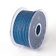 編み紐  革のアクセサリーコード  ジュエリーDIY製版材料  ブルー  6mm  約16.4ヤード（15m）/ロール WL-I004-6mm-16-2