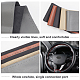 GORGECRAFT Universal Car Steering Wheel Cover Lace Up Genuine Leather Sew on Steering Wheel Stitch on Wrap 15 Inch Auto Interior Accessories Protector with Needle for Men Women(Gray) AJEW-WH0002-60B-4