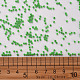 11/0グレードのベーキングペイントガラスシードビーズ  ラウンド  薄緑  2.3x1.5mm  穴：1mm  約5300個/50g X-SEED-N001-A-1070-3