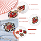 4 pièces 4 style coeur thème tissu de broderie informatisé coudre sur des appliques PATC-FG0001-42-4