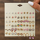 30 пара комплектов серег-гвоздиков из сплава и пластика с имитацией жемчуга и стразами WGF62EF-06-1
