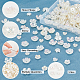 Nbeads 300pcs 5 tapas de abalorios de perlas de imitación de plástico abs de estilo OACR-NB0001-39-4