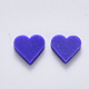 手作り樹脂クレイカボション  ハート  暗紫色  8~9x9x1~2.5mm  約350個/50g X-CLAY-R084-16-01-2