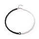 Yin Yang & Acryl runde Perlenkette aus Fimo für Frauen NJEW-JN03925-1