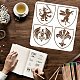 FINGERINSPIRE Heraldic Crest Coat of Arms Family Stencil 11.8x11.8inch Heraldic Crest Family Drawing Template Reusable Emblem Stencil Plastic Large Stencils for Painting on Wood DIY-WH0391-0513-3