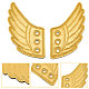 Gorgecraft 2 色靴翼光沢のあるチャームチャーム的な天使の装飾アクセサリーデイリースポーツスタイルコロケーションファッションローラースケートハイトップシューズキャンバススニーカー装飾用品 DIY-GF0007-11-6