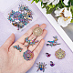 CHGCRAFT 20Pcs 5Style Rainbow Color Charms Witch Spider Pendants Plated Alloy Pendants for Jewelry Making DIY Findings FIND-CA0005-72-3