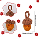 Chgcraft decorazioni pendenti con ghiande in filato di lana all'uncinetto DIY-CA0005-51-2
