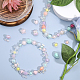 Chgcraft 193 pz 24 stili macaron perline acriliche trasparenti di colore perline in perline tra cui coniglietto di caramelle rotondo perline a cuore d'amore per braccialetti creazione di gioielli artigianato con fascino TACR-CA0001-23-5